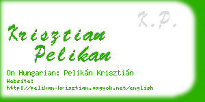 krisztian pelikan business card