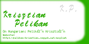 krisztian pelikan business card